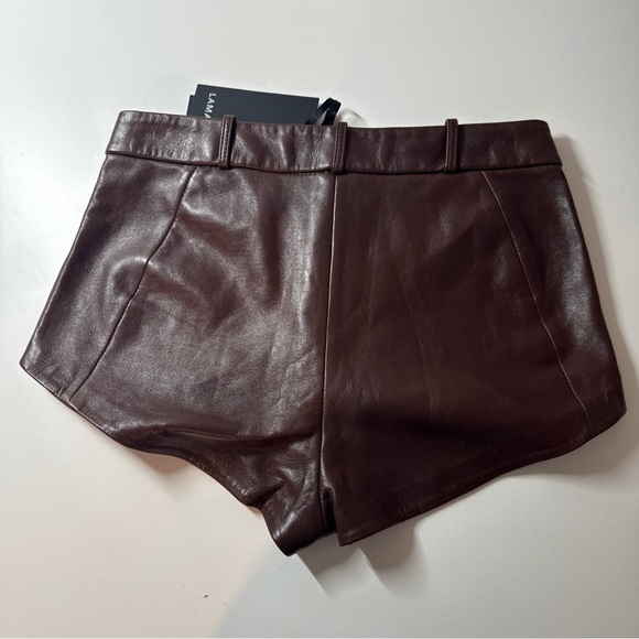 LAMARQUE x REVOLVE Annaise Hot Short in Brown leather size XS NWT $295 msrp - Picture 8 of 9
